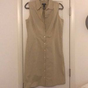 Ann Taylor khaki tan dress